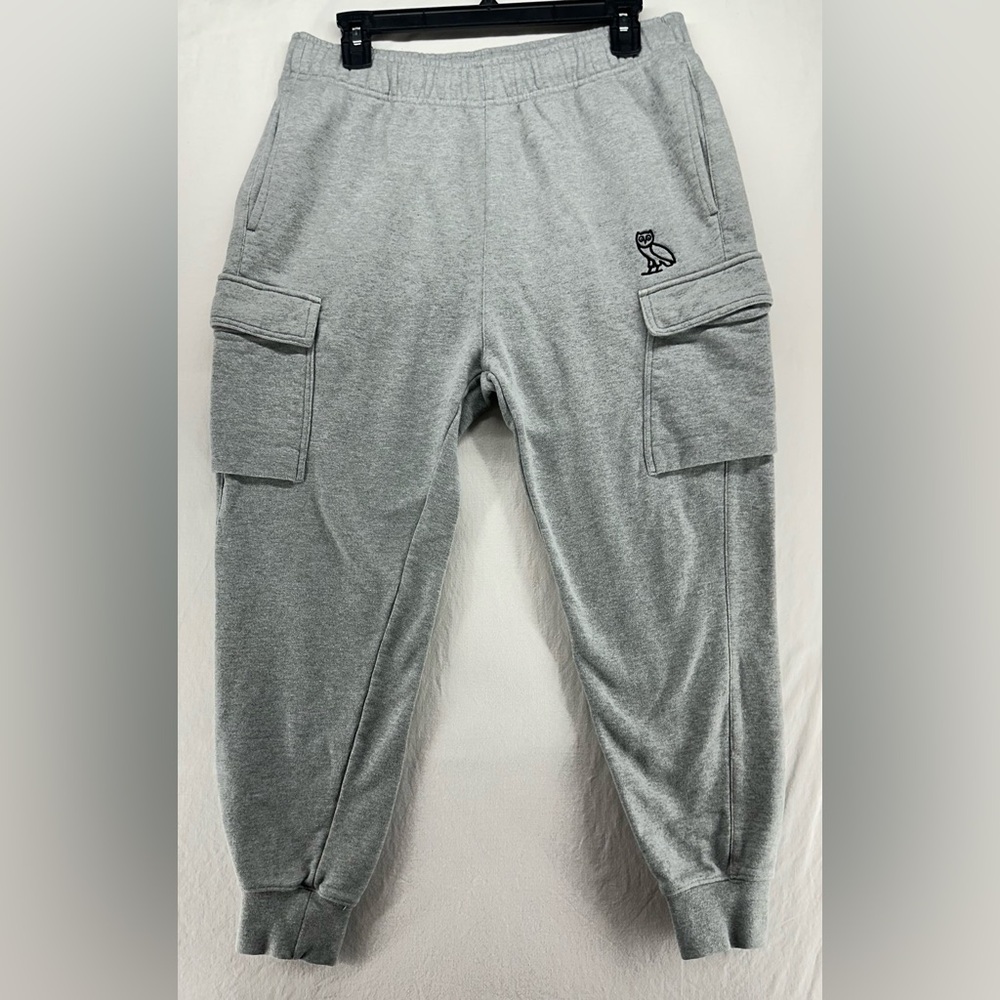 OVO October's Very Own Gray Cargo Fleece Joggers Sweatpants Men's‎ Size M